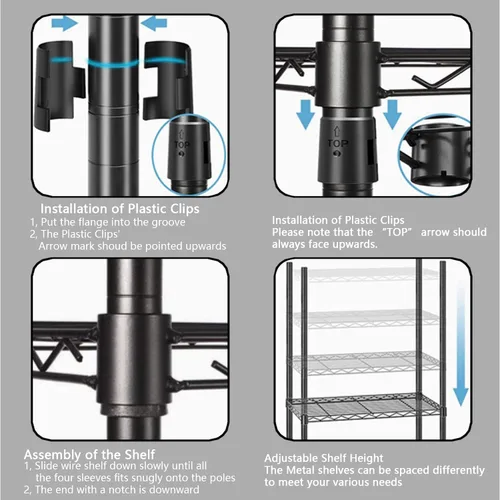 Vista 6 de Xiofio Soportes para plantas para interiores y exteriores, soporte de metal resistente para plantas, estante grande para plantas, estantes