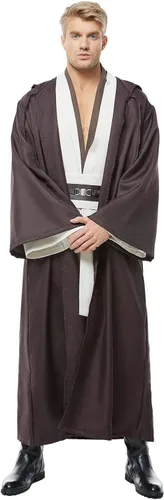 Vista 3 de Men's Tunic Costume Adult Outfits Halloween Robe Hooded Uniform