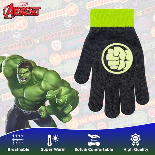 Vista 3 de Marvel Paquete de 6 guantes y mitones de invierno para niños de Spiderman, guantes de invierno para niños de 5 a 13 años, guantes para niños de 2 a