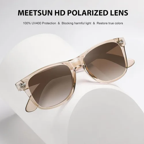 Vista 5 de MEETSUN Lentes de sol polarizados para hombres y mujeres, clásicos, retro, modernos, para conducir, protección UV400 (paquete de 3)