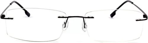 Vista 21 de Agstum Titanium Alloy Flexible Rimless Hinged Frame Optical Eyeglasses Frames