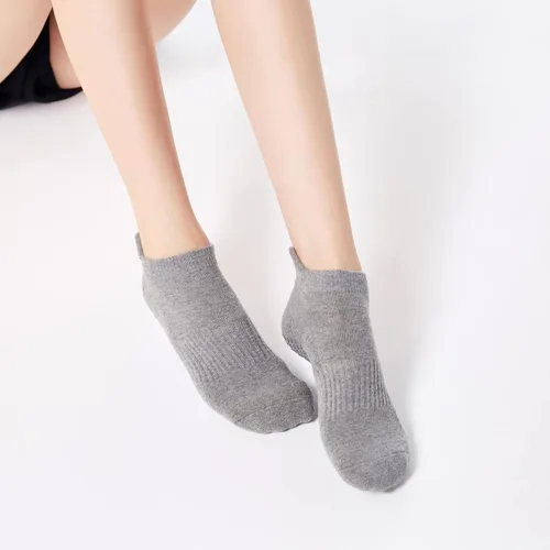 Vista 35 de Calcetines de yoga con dedos de pilates con empuñaduras para mujer, antideslizantes, acolchados, florales, calcetines tobilleros para baile de ballet