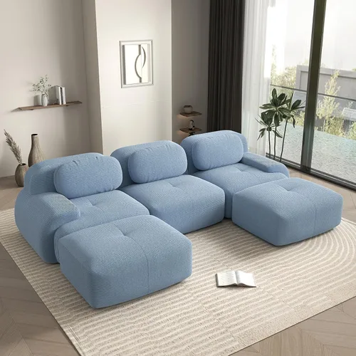 Vista 72 de Sofá biplaza moderno de 80 pulgadas para sala de estar, sofá de pana en forma de nube con asiento profundo, sofá modular negro, sofás de dos plazas