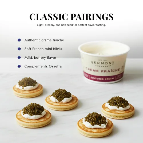 Vista 5 de OM Caviar Kaluga Hybrid Gift Set River Beluga Sturgeon Roe - 1.7oz/50g