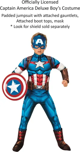 Vista 3 de Rubies Disfraz de Capitán América de Marvel Avengers para niños
