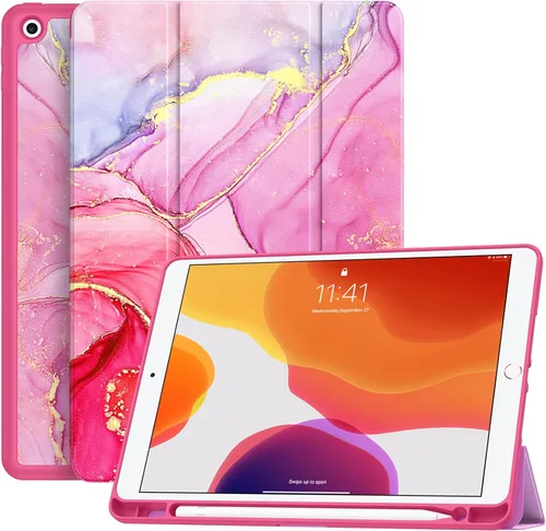 Vista 18 de Soke - Funda para iPad de 9ª generación 2021/8ª generación 2020/7ª generación 2019 con soporte para lápices - Funda de protección premium a prueba