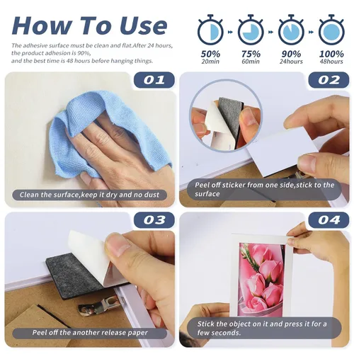 Vista 6 de Almohadillas adhesivas súper pegajosas de doble cara, espuma de 3 mm, 50 piezas, cinta adhesiva de espuma de doble cara fuerte, cinta adhesiva