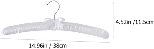 Vista 2 de 5 perchas acolchadas de satén antideslizantes para ropa, perchas para suéteres, perchas para vestidos de boda, perchas para vestidos de boda