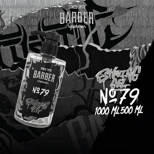 Vista 4 de Barber Marmara No. 79 Gel de afeitar para hombre, transparente, sin espuma, gel de afeitado con bomba, calidad profesional de barbero turco