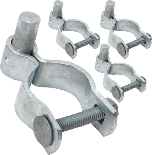 Vista 8 de VIVIDA Bisagra de puerta de enlace de cadena de 1-3/8", bisagra de poste macho galvanizado, para poste de diámetro exterior de 1-3/8", herrajes