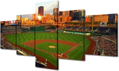 Vista 104 de Arte para pared, lienzo para estadio deportivo, arte para pared, diseño de campo de Wrigley en Chicago, pinturas de Chicago, impresiones sobre