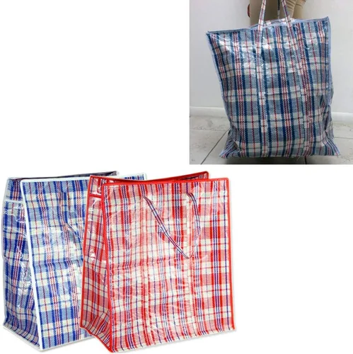 Vista 6 de 2 bolsas grandes de almacenamiento reutilizables para compras y lavandería, organización con cremallera