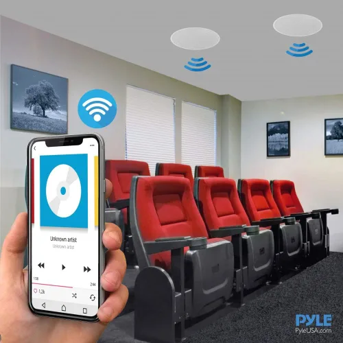 Vista 8 de Pyle Pyle PWRC55BT - Altavoz de montaje en techo y pared, Bluetooth inalámbrico de 5.25 pulgadas, kit de subwoofer de sonido estéreo de 2 vías