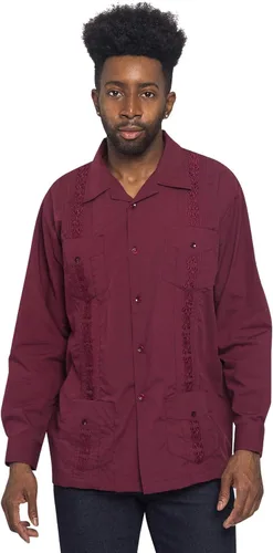 Vista 12 de G-style EE. UU. Remera playera mangas cortas de guayabera cubana para hombres
