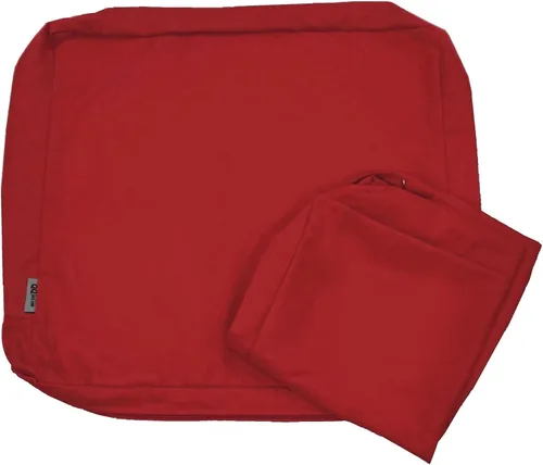Vista 2 de Paquete de 2 cojines de plataforma de espuma viscoelástica para exteriores de 18 x 16 x 4 pulgadas con funda interna impermeable para muebles