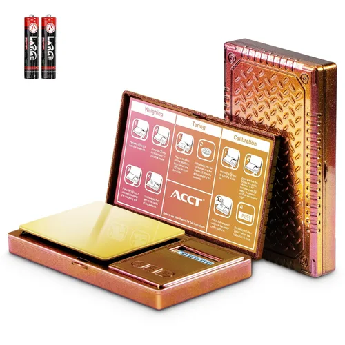 Vista 7 de Báscula digital de bolsillo, 17.64 oz por 0.00 oz, báscula de precisión de gramos con función de escala de tara, 6 unidades, báscula pequeña de Verde