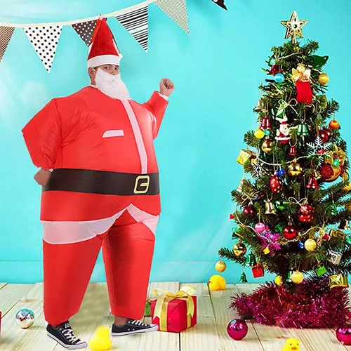 Vista 4 de Traje inflable de Papá Noel de Navidad