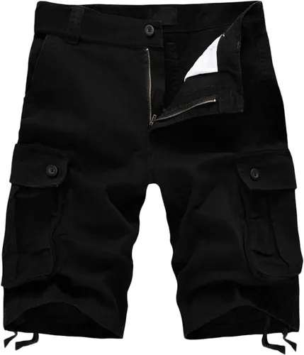 Vista 16 de Men Cargo Shorts Classic Fit Lightweight Ripstop Pants Tactical Outdoor Work Short Trousers with Multi Pocket