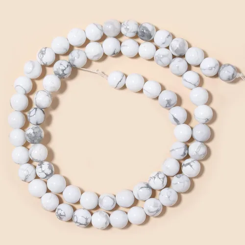 Vista 15 de Cuentas redondas sueltas de hematita negra natural de 0.236 pulgadas, poder curativo para hacer joyas, pulseras y collares