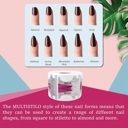 Vista 7 de Mia Secret Multistilo 500 PCS - Puntas de extensión de uñas, formas para uñas acrílicas y de gel - Pegatinas guía