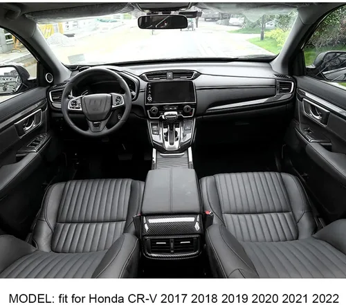 Vista 2 de Rifoda Para Honda CRV CR-V 2017 2018 2019 2020 2021 2022 Cubierta del panel de instrumentos Calcomanías Decoración interior Accesorios
