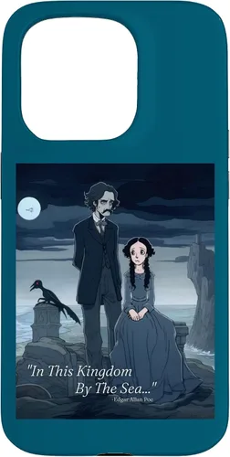Vista 14 de Funda estética gótica para iPhone 12/12 Pro Edgar Allan Poe y Annabel Lee