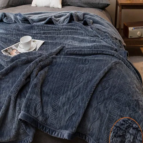 Vista 11 de Funda de cama, sofá de siesta, manta ligera y acogedora para el hogar, manta de franela suave reversible lavable