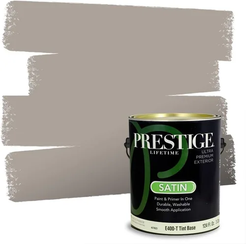 Vista 104 de PRESTIGE Pinturas Pintura Exterior e Imprimación en Uno, 1 Galón, Mate, Combinación Comparable de Sherwin Williams* Black Magic* SW6991-PCM