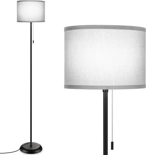 Vista 7 de FOLKSMATE Lámpara de pie para sala de estar, lámpara de pie LED moderna y simple, lámpara alta minimalista para dormitorio, sala de estar, oficina