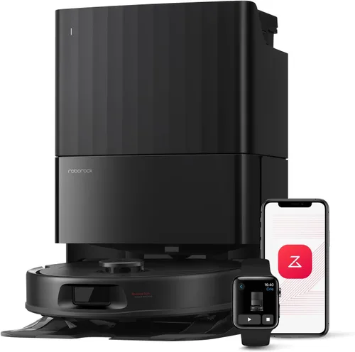Vista 10 de roborock Qrevo S Pro Robot aspiradora y trapeador, succión de 18,500 Pa, base multifuncional con mopa autolimpiante de 167 ℉, evita obstáculos