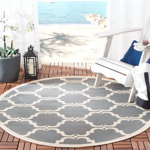 Vista 36 de SAFAVIEH Alfombra lavable al aire libre Courtyard Collection - 9 x 12 pies, beige y terracota, no desprende pelusa y fácil limpieza, ideal