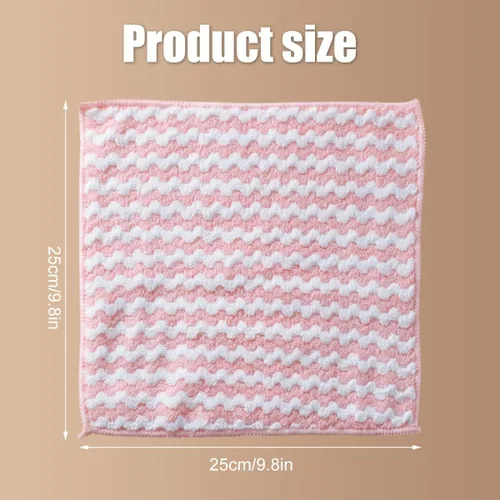 Vista 5 de HOTBEST Paño de limpieza de microfibra fácil de limpiar, suave, absorbente, reutilizable, de microfibra, paño de pulido para vidrio, espejos