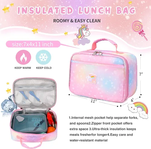 Vista 3 de BEFUNIRISE Mochila para niñas, mochilas escolares de 16 y 17 pulgadas para niñas, bonita bolsa de libros para adolescentes y niños, primaria