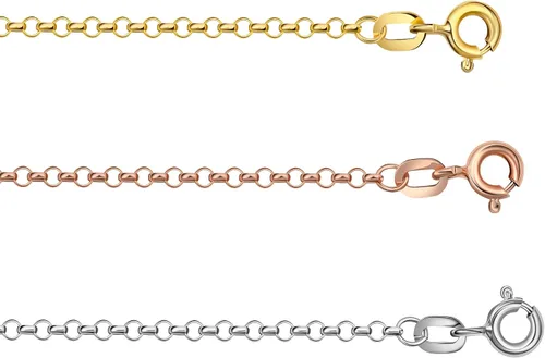 Vista 7 de PORI JEWELERS 10K Yellow Gold 2.0MM Round Rolo Link Chain Necklace - Made in Italy