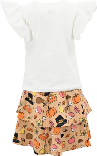 Vista 38 de Unique Baby Girls 2pc Skirt Set Outfit Long Sleeve Top with Skirt