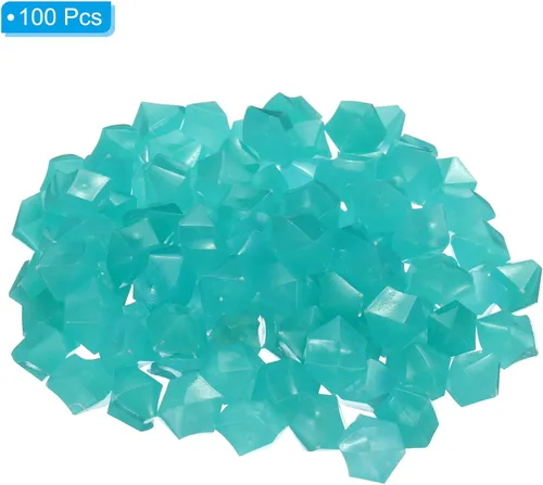 Vista 3 de MECCANIXITY 100 piezas de piedras brillantes de 0.39 a 0.59 pulgadas (0.394-0.591 in) para decoración en la oscuridad, piedras luminosas, decoración