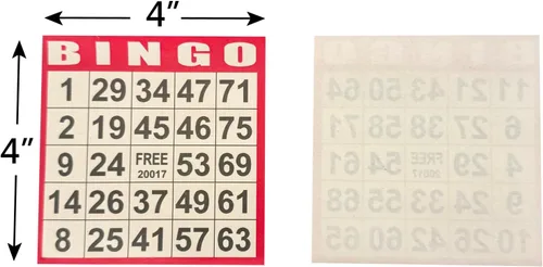 Vista 3 de JUNWRROW Tarjetas de papel para juego de bingo – 500 hojas (100 libros de 5 colores) – Tarjetas desechables de 4"x4" – Ideal para personas mayores