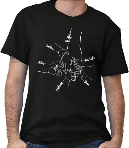 Vista 3 de Camisa personalizada para abuelo, papá, nietos con nombre, regalos personalizados para papá y papá, regalos para el día del padre, abuelo.