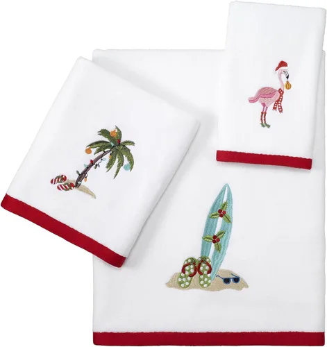 Vista 2 de Avanti Linens - Toalla de baño, algodón suave y absorbente (colección Flamingo Jingle)