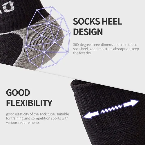 Vista 4 de Kids Soccer Socks 5 Pack 1 Pack Knee High Tube Socks Towel Bottom Pressure Football Socks 4-13 Years Little KidBig Kid