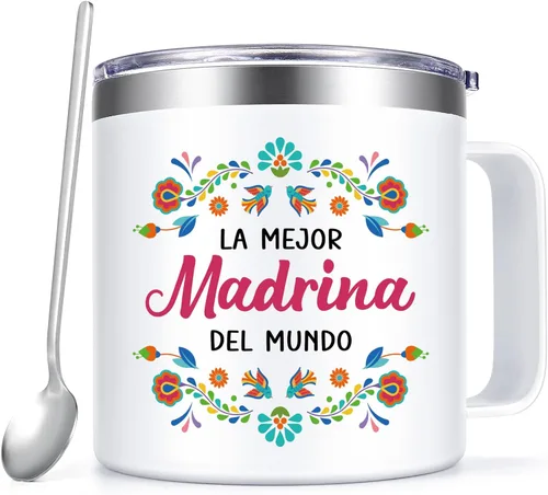 Vista 9 de Qtencas Regalos de Abuela, regalos para abuela, La Mejor Abuelita Del Mundo Taza de café aislada de 14 onzas, regalo de Abuelita en español