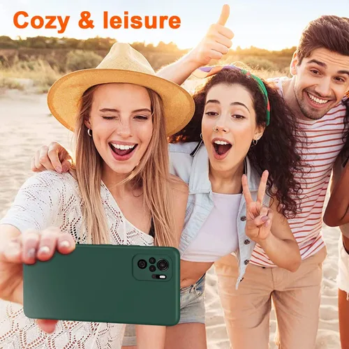 Vista 7 de ZORSOME Funda protectora trasera para Xiaomi Redmi Note 10 4G/Note 10S, color puro para Xiaomi Redmi Note 10 4G/Note 10S, protección de lentes, negro