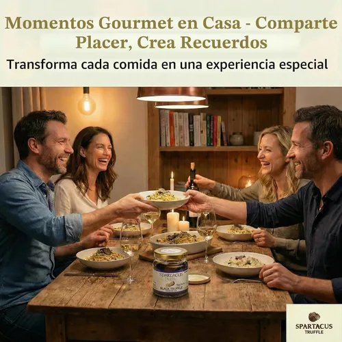 Vista 9 de Spartacus Carpaccio de trufa negra en aceite de oliva extra virgen Rebanadas de melanosporum de tubérculo real Condimento gourmet para pasta