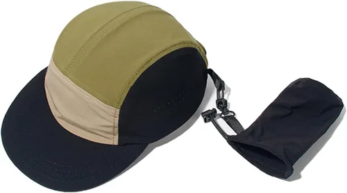 Vista 17 de Clakllie - Gorras de visera corta de secado rápido para hombres, gorra de 5 paneles para correr, impermeable, gorra de béisbol, gorra