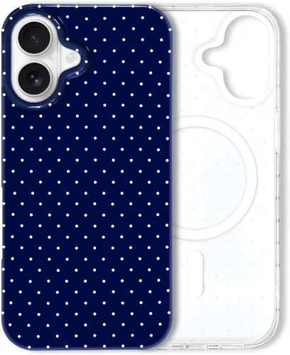 Vista 161 de Hython Funda para iPhone Air, diseño estético de lunares lindos, funda simple de 6.5 pulgadas, delgada, antiarañazos, parachoques de TPU suave, a