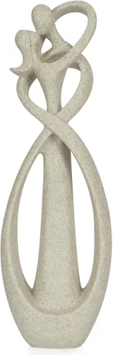 Vista 15 de Trycooling Estatua de los amantes de los besos, escultura abstracta, estatuas de resina para decoración del hogar, oficina, estante de escritorio
