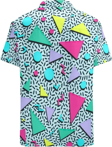 Vista 7 de Artsadd Camisa hawaiana de los años 80 y 90 para hombre camisa de manga corta con botones grandes y altos camisas de playa Aloha trajes de fiesta