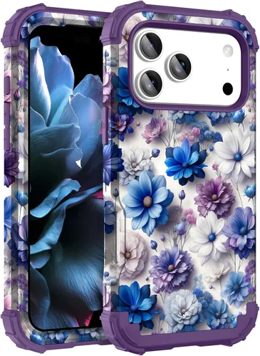 Vista 45 de Hocase Funda para iPhone SE 2022/2020, resistente a prueba de golpes, de plástico duro+goma de silicona, funda protectora híbrida para iPhone SE