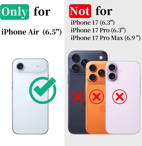 Vista 2 de Cozycase TOP - Funda impermeable para iPhone Air - Militar resistente 360 a prueba de golpes, cuerpo completo con protector de cámara de pantalla