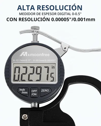 Vista 2 de Medidor de espesor digital de 0.5 pulgadas, 0.00005 pulgadas